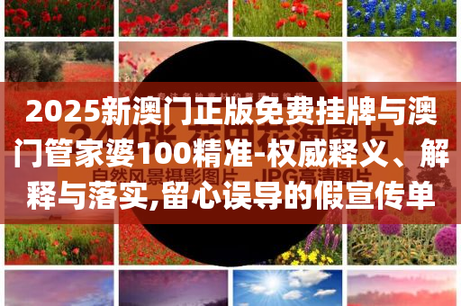 2025新澳門正版免費(fèi)掛牌與澳門管家婆100精準(zhǔn)-權(quán)威釋義、解釋與落實(shí),留心誤導(dǎo)的假宣傳單