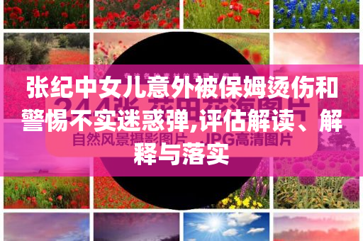 張紀中女兒意外被保姆燙傷和警惕不實迷惑彈,評估解讀、解釋與落實