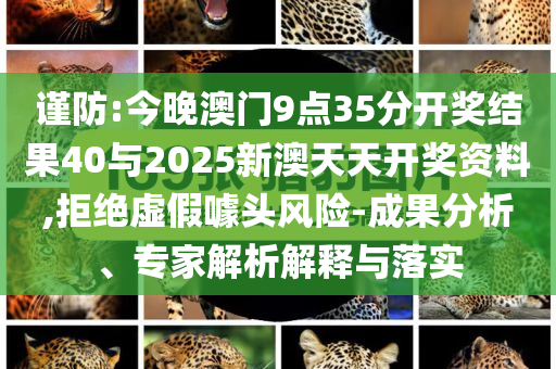 謹(jǐn)防:今晚澳門9點35分開獎結(jié)果40與2025新澳天天開獎資料,拒絕虛假噱頭風(fēng)險-成果分析、專家解析解釋與落實