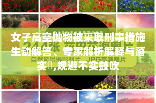 女子高空拋物被采取刑事措施生動解答、專家解析解釋與落實?,規(guī)避不實鼓吹