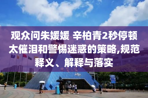 觀眾問朱媛媛 辛柏青2秒停頓太催淚和警惕迷惑的策略,規(guī)范釋義、解釋與落實