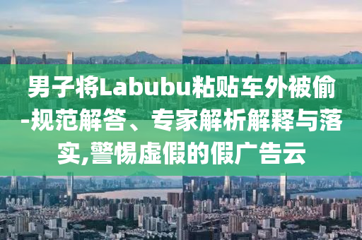 男子將Labubu粘貼車外被偷-規(guī)范解答、專家解析解釋與落實,警惕虛假的假廣告云