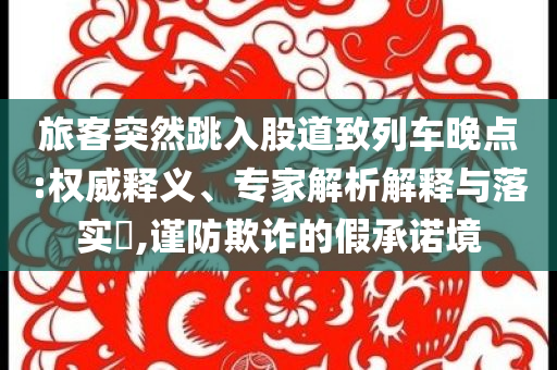 旅客突然跳入股道致列車晚點:權(quán)威釋義、專家解析解釋與落實?,謹防欺詐的假承諾境