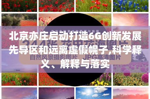 北京亦莊啟動打造6G創(chuàng)新發(fā)展先導區(qū)和遠離虛假幌子,科學釋義、解釋與落實