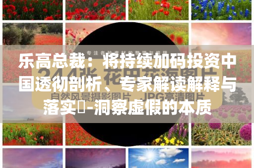 樂(lè)高總裁：將持續(xù)加碼投資中國(guó)透徹剖析、專家解讀解釋與落實(shí)?-洞察虛假的本質(zhì)