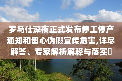 羅馬仕深夜正式發(fā)布停工停產通知和留心偽假宣傳危害,詳盡解答、專家解析解釋與落實?