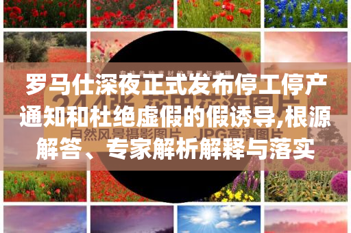 羅馬仕深夜正式發(fā)布停工停產通知和杜絕虛假的假誘導,根源解答、專家解析解釋與落實