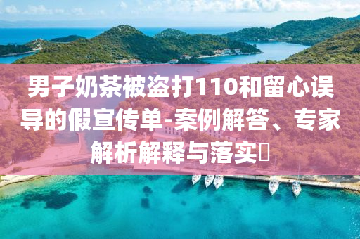 男子奶茶被盜打110和留心誤導(dǎo)的假宣傳單-案例解答、專家解析解釋與落實?