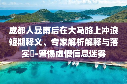 成都人暴雨后在大馬路上沖浪短期釋義、專家解析解釋與落實(shí)?-警惕虛假信息迷霧