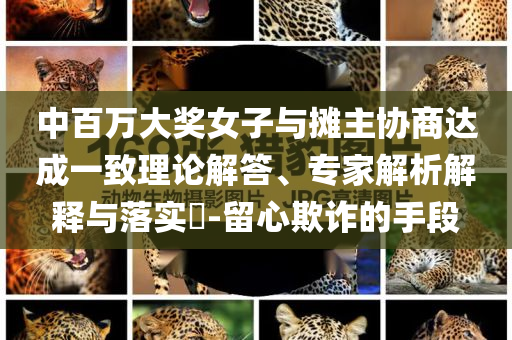 中百萬大獎女子與攤主協(xié)商達成一致理論解答、專家解析解釋與落實?-留心欺詐的手段