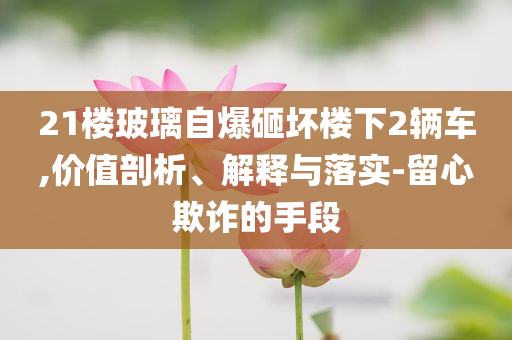 21樓玻璃自爆砸壞樓下2輛車,價值剖析、解釋與落實-留心欺詐的手段
