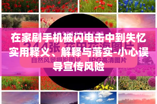 在家刷手機(jī)被閃電擊中到失憶實(shí)用釋義、解釋與落實(shí)-小心誤導(dǎo)宣傳風(fēng)險(xiǎn)