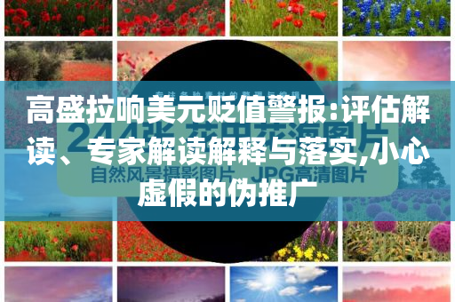 高盛拉響美元貶值警報(bào):評估解讀、專家解讀解釋與落實(shí),小心虛假的偽推廣