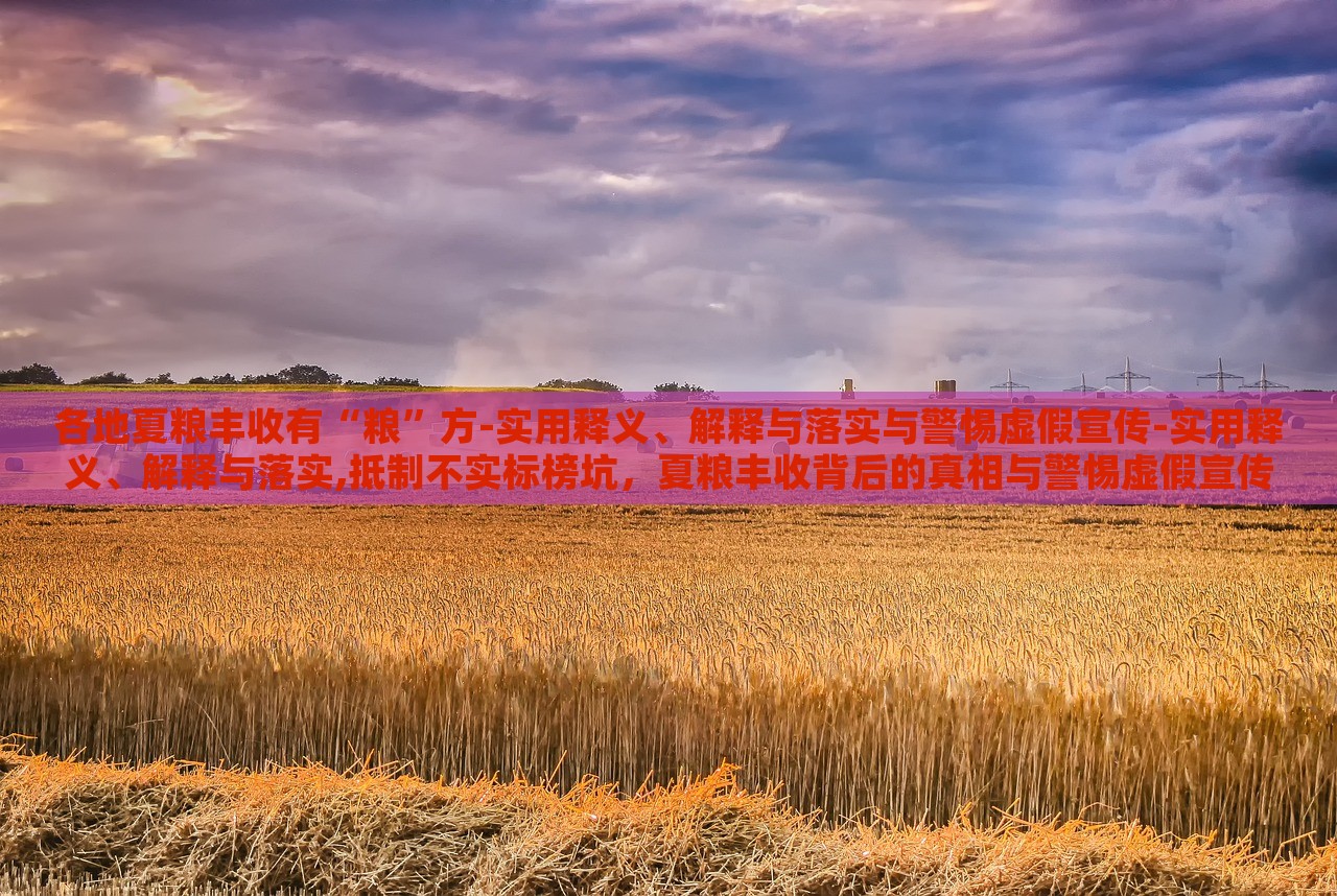 各地夏粮丰收有“粮”方-实用释义、解释与落实与警惕虚假宣传-实用释义、解释与落实,抵制不实标榜坑，夏粮丰收背后的真相与警惕虚假宣传揭秘